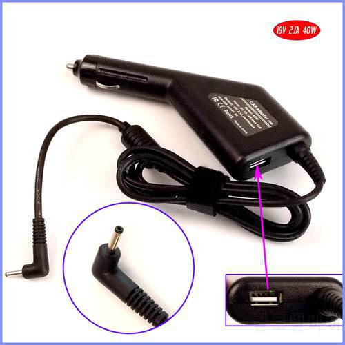 19V 2.1A 40W New Laptop Car DC Adapter Charger + USB Power for Samsung Series 3 5 7 9,NP900X5L