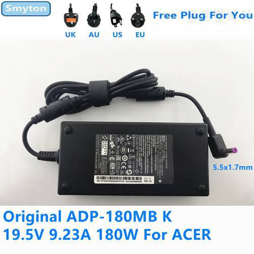 Genuine 19.5V 9.23A 180W ADP-180MB K AC Power Supply Adapter For ACER 180W NITRO AN515-55 A17-180P4A A18-135P1A Laptop Charger