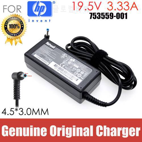 Original 19.5V 3.33A 65W AC adapter laptop charger For HP Pavilion 15-ak003 15-P074TX P075TX P098TX 240 246 G1/G2/G3/G4 TPN-C117