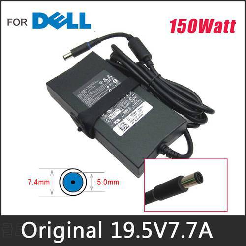 Genuine Laptop Charger 19.5V 7.7A 7.4 5.0mm 150W For DELL Alienware M11X M14X M15X Power Supply AC Adapter