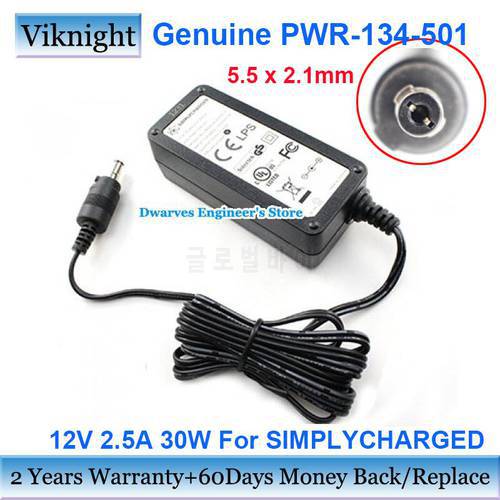 Genuine PWR-134-501 12V 2.5A 30W AC Adapter Charger For Simplycharged NU40-8120250-I3 Power Supply 5.5 x 2.1mm