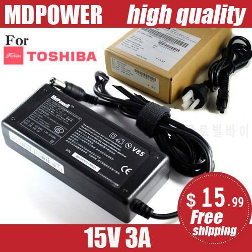 15V 3A For Toshiba 6.3*3.0mm Satellite PA3241U-2ACA PA3049U-1ACA PA3241E-2ACA PA3679U Laptop Power supply ac adapter Charger