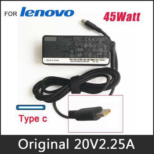 Genuine 20V 2.25A 45W Type-C Ac Power Adapter for Lenovo ThinkPad X1 YOGA910 ADLX45YLC3A USB-C Laptop Charger