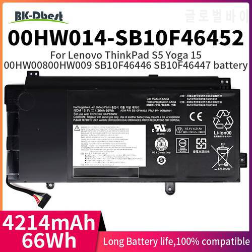 BK-Dbest Laptop Battery for Lenovo 20DQ001KUS,ThinkPad Yoga 15 00HW008,00HW009,00HW014 4ICP6/58/92,SB10F46446,SB10F46452
