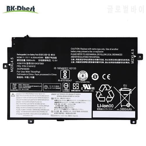 BK-Dbest 01AV411 01AV412 01AV413 Laptop Battery For Lenovo Thinkpad E470 E470C Series E475SB10K97568 SB10K97569