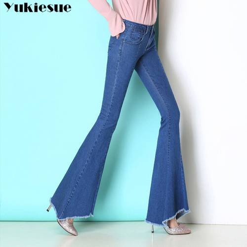 High wa ist jeans for women skinny mom jeans woman women&39s trousers female flare pants denim jeans clothes vaqueros mujer