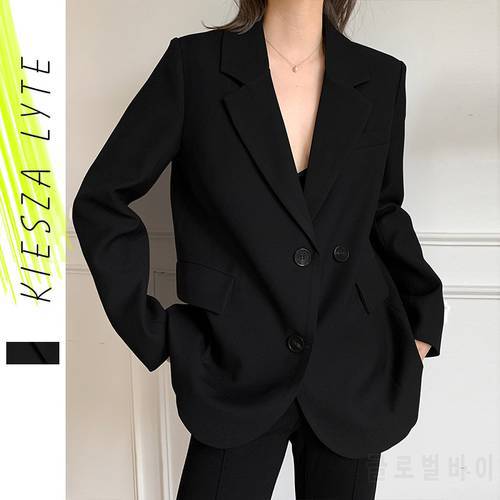 Women Black Suit Blazer Office Jacket Casual Tops Coat Elegant Office Lady Streetwear Jackets Female 2022 Spring