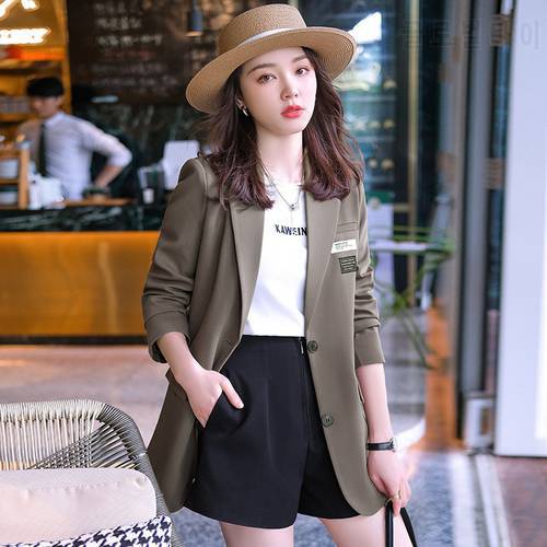 Large Size Women&39s Jacket Suit 2022 New Autumn and Winter Fashion Loose Long-sleeved Ladies Blazer High Quality Temperament
