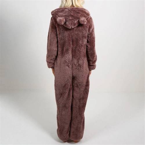 Fluffy Hoodies Women Kawaii Sweatshirt Cute Bear Ear Cap Autumn Winter Warm Pullover Long Sleeve Jumpsuit Fleece Sleepwear 2020