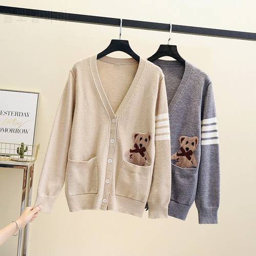 Striped Plus Large Size Oversize Korean Style Fashion Pullovers For Autumn Women&39S Clothing Ladies Sweater 2021 Tops Blouses