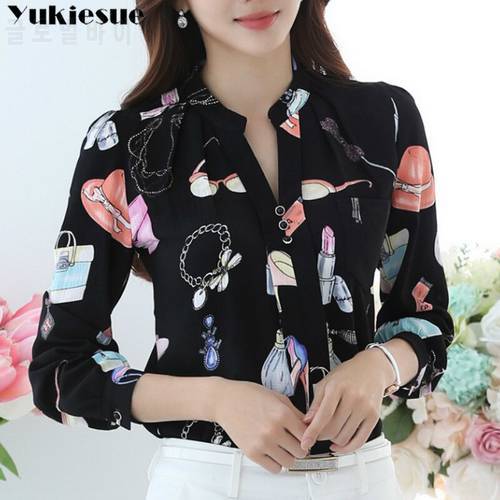 Long Sleeve Blouse Women Office Chiffon Shirt Femme Casual shirts clothes White Blusas Feminina 2022 womens blouses and tops
