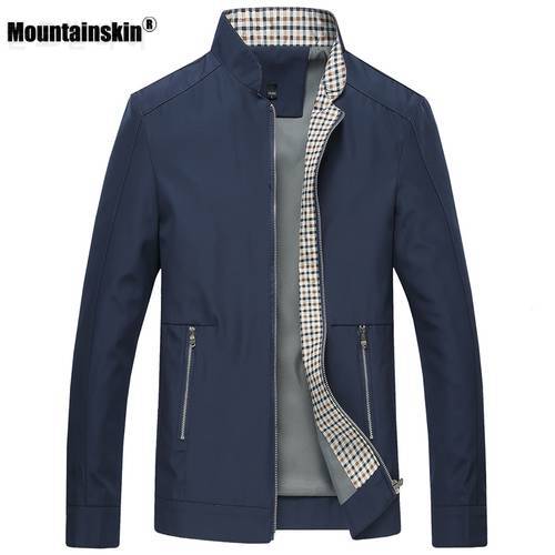 Mountainskin New Spring Autumn Men&39s Jackets Casual Coats Solid Color Mens Brand Clothing Stand Collar Male Bomber Jackets SA442
