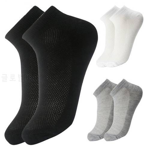 6Pcs=3Pairs Solid Mesh Men&39s Socks Invisible Ankle Socks Male Breathable Summer Breathable Thin Male Boat Plus Size Eu 38-47