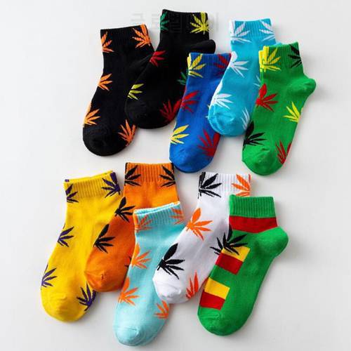 New Fashion Weed Man Socks Cotton Socks For Male Harajuku 30 colors Funny Socks High Quality Spring Summer Casual Couple&39s Sox