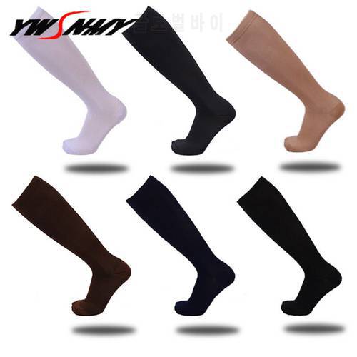 1 Pair Compression Socks For Men Women Nurses Medical Graduated Nursing Travel Pressure Circulation Anti-Fatigu Knee High Sock