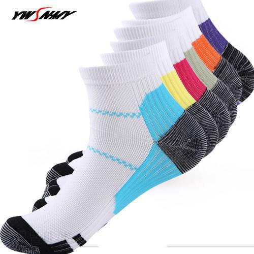 Compression Socks Unisex Jogging marathon outdoor sports socks Plantar Fasciitis Socks Anti-Fatigue Protect Heel Short Socks