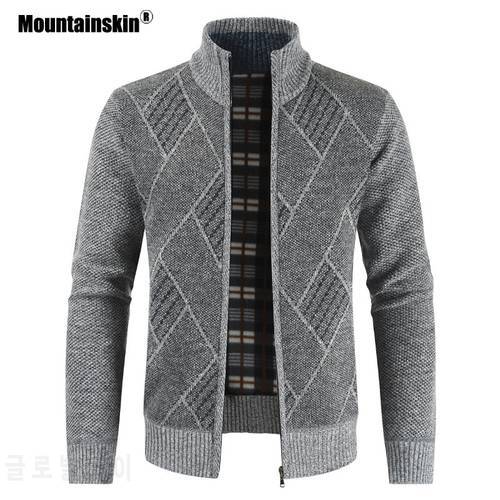 Mountainskin Mens Sweater Autumn Knitted Sweaters Men&39s Cardigan Jackets Coats Male Clothing Casual Knitwear SA853