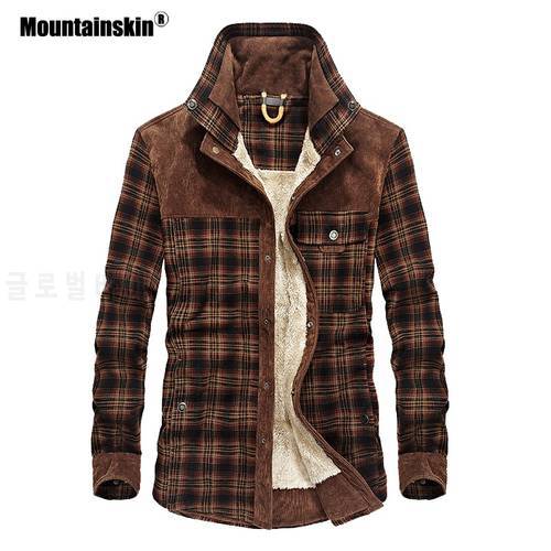 Mountainskin Men&39s Warm Jacket Fleece Thick Army Coat Autumn Winter Jacket Men Slim Fit Clothing Mens Brand Clothing SA831