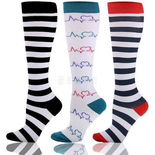 Unisex Elastic Outdoor Compression Stockings Women Breathable Fitness Compress Sport Socks Camping Soccer Stocking Protect Feet