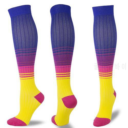 Running Compression Socks Sports Women Men Socks Medical Nursing Edema Varicose Veins For Travel Flight Over Knee High Stockings