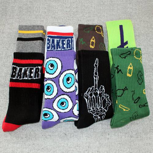 1 pair/lot New Fashion DEATHWISH Jasper Baker Harajuku Style odd Thick Terry happy Socks Skateboard Cotton men&39s socks