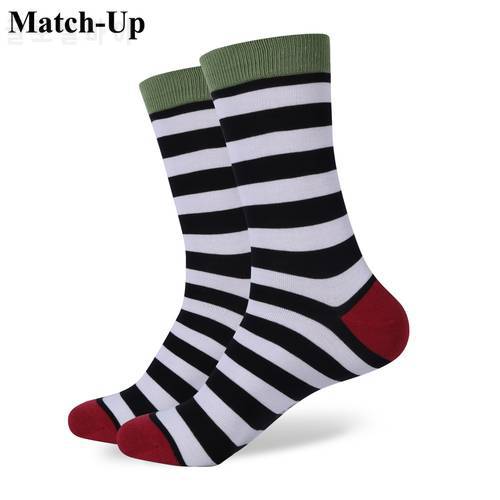 Match-Up New style Men&39s combed colorful brand male scoks , cotton sock blank and withe stripe