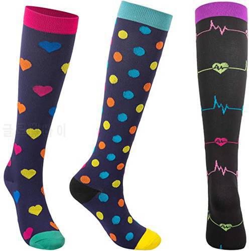 Anti Fatigue Compression Socks Fit For Sports Women Men Socks Pain Relief Knee High Stockings 15-20 MmHg Graduated