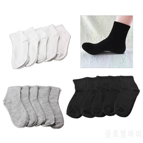 5 Pair Men Ankle Socks Men&39s Cotton Low Cut Casual Socks One Size 3 Colors H9