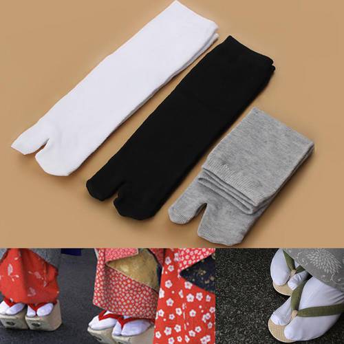 1Pairs Japanese Toe Socks For Men Women Cotton Flip Flop Sandal Split Two Finger Socks Black White Gray Breathable Kimono Socks