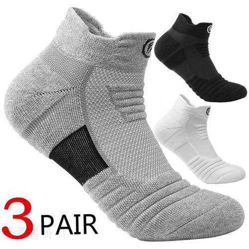 3Pair/Set Basketball Socks Running Men Short Socks Thick Sweat Sweat-Absorbent Outdoor Sports Walking Sock