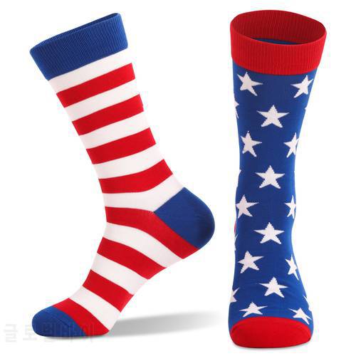 2021 New American Flag Socks For Men Fall and Winter Stars and Stripes Cotton Socks Top Quality Best Gift shipping