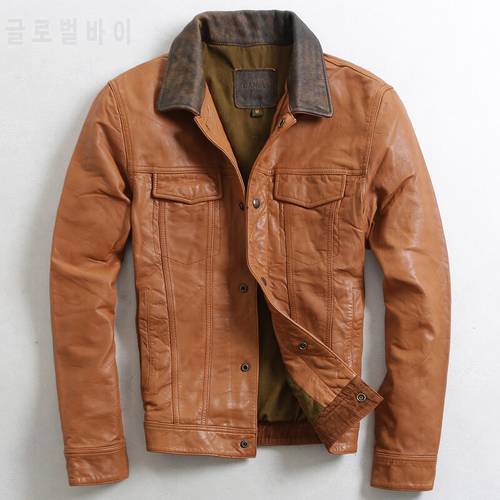 Tcyeek Spring Genuine Leather Jacket Men Clothes 2020 Streetwear Mens 100% Real Sheepskin Coat Casual Slim Fit Moto Jackets 5762