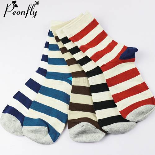 PEONFLY sale brand men winter Socks men male happy warm cotton socks stripes socks meia men&39s socks Colorful Series meias
