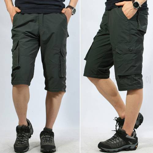Newly Men Casual Work Trouser Pants Workwear Multi Pockets Convertible for Outdoor Summer DOD886