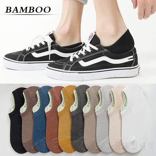 2021 New Japanese Bamboo Men&39s Invisible Socks 10 Pairs Summer Breathable Deodorant Silicone non-slip Mesh Ankle socks Thin