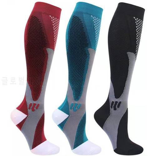 New Compression Socks Fit Football Soccer, Men Socks, Varicose Veins, Pregnant Women, Medical Nursing Knee High Stockings