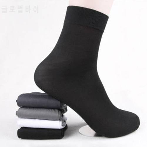 Set of 10 Pairs summer men&39s business thin section in the tube short stocking bamboo fiber sliver sock foot bath socks wholesale