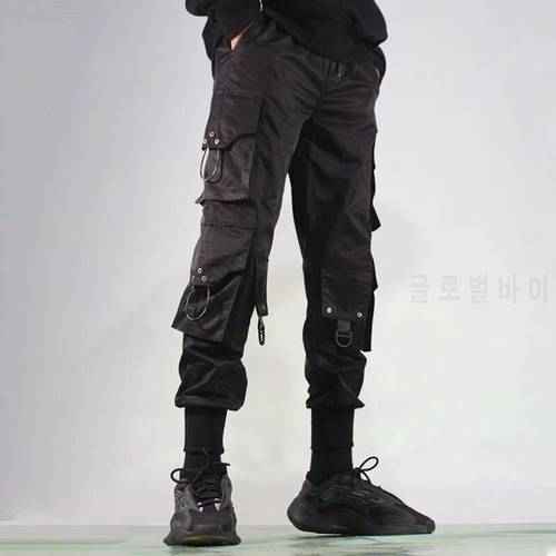 Cargo Pants Men Harem Joggers Pants Men Harajuku Hip Hop Streetwear Black Sweatpants Joggers Male Trousers Oversize
