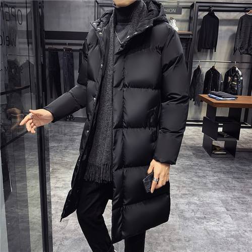 Winter Jackets For Men Hooded Casual Long Down Jackets Thicker Warm Parkas New Male Outwear Winter Coats Slim Fit Jackets 5XL