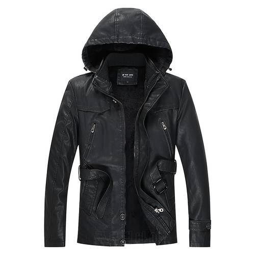 2021 New Style Leather Jacket Male Korean Style Trendy Handsome Loose Jacket Fashion Plus Velvet Casual Men&39s Jacket
