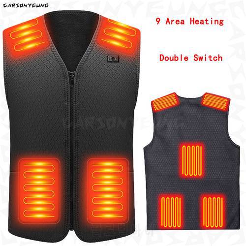 2021 New Men Heated Vest Jackets Outdoor Coat USB Electric Battery Heating Vest Women Winter Thermal Clothing For Sports Hiking