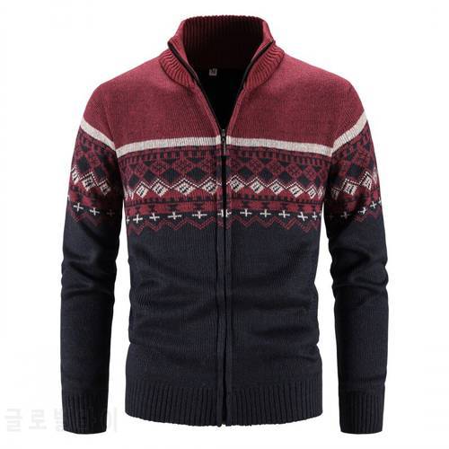 Men Jackets Cardigans Winter Sweatercoats High Quality Thicker Warm Casual Cardigans Slim Fit Stand-up Collar Sweaters 3XL