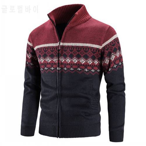 Autumn And Winter Men&39s Warm Sweater Zipper Cardigan Knitted Clothing 2021 New Fashion Casual Streetwear Hot Sale M-3XL