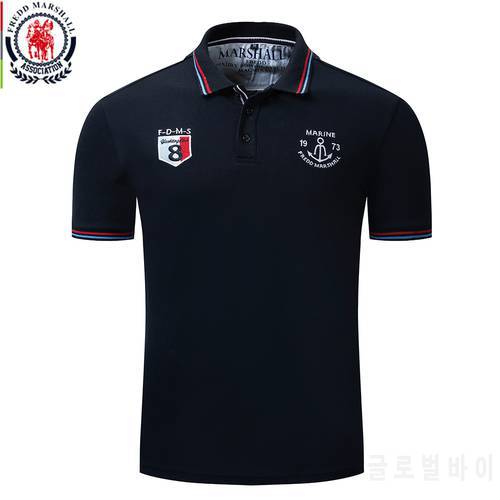 Fredd Marshall 2019 New Polo Shirt Men Embroidery Brand Polos Homme Short Sleeve Business Casual Solid Color Mens Polo Shirt 040