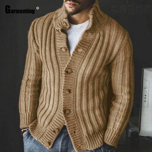 Garmenting 2021 Spring Winter Sweater Smart Casual Knitwear Men Top Cardigans Sweater New Patchwork Knitted Sweater Man Clothing
