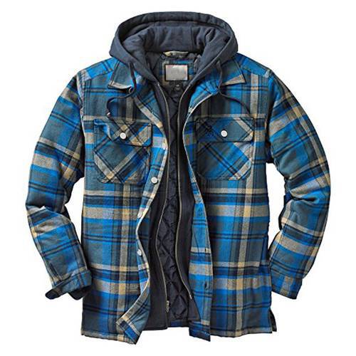 Cool Men Hooded Plaid Jacket Coat 2022 Spring Autumn Long Sleeve Check Shirt Fake Two Pieces Man Casual Outwear Long Sleeve Tops