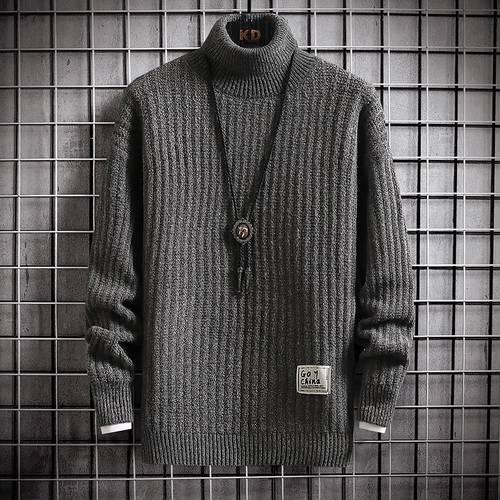 New Winter Top Quality Turtleneck Men Sweater Thick Warm Pullover Men Casual Mens Sweaters High Neck Knit Male Christmas Jumpers