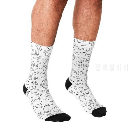 Funny Men&39s socks Different sorts of Boobs Printed hip hop Men Happy Socks cute boys street style Crazy novelty Socks for men