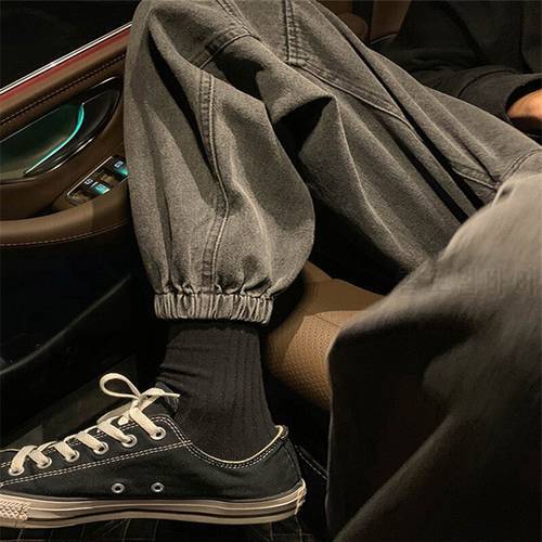 men jeans spring and autumn jeans men&39s Korean style loose trend wild casual beam feet pants biker jeans fashion jeans hiphop