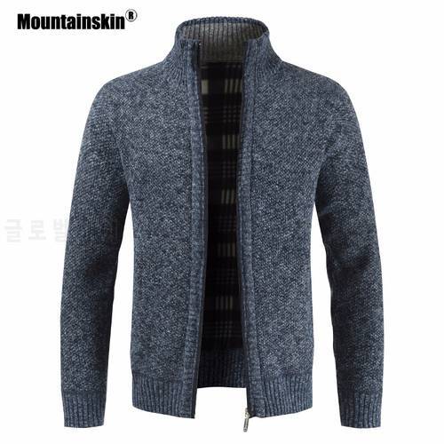 Mountainskin Men&39s Sweaters Autumn Winter Cardigan Warm Knitted Sweater Jackets Coat Male Clothing Casual Knitwear EU Size SA835
